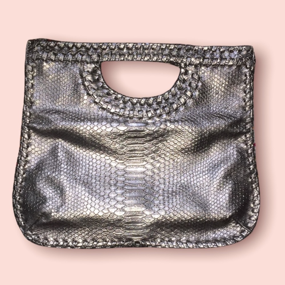 Big Buddha Gunmetal Clutch